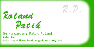 roland patik business card